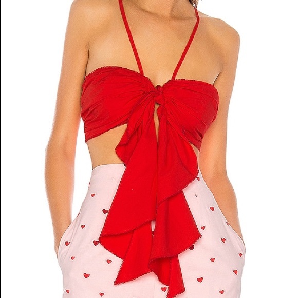 Camila Coelho Tops - Camila Coelho red cotton bandeau top